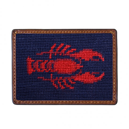 Lobster Needlepoint Card Wallet
