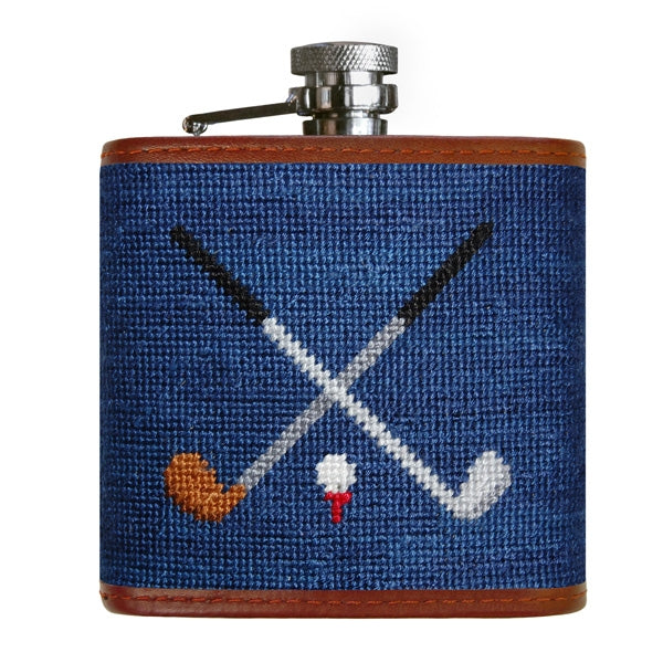 Golf Clubs Needlepoint Flask – The Andover Shop