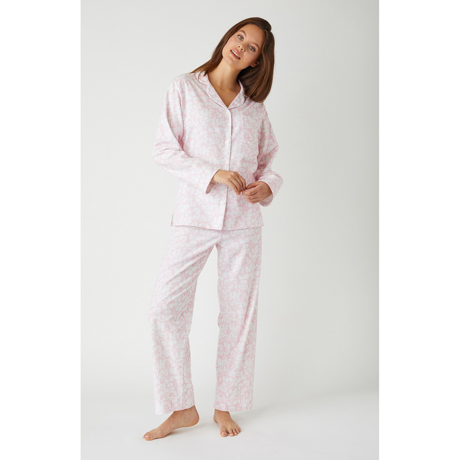 Ladies Brushed Cotton Flannel Pyjamas – The Andover Shop