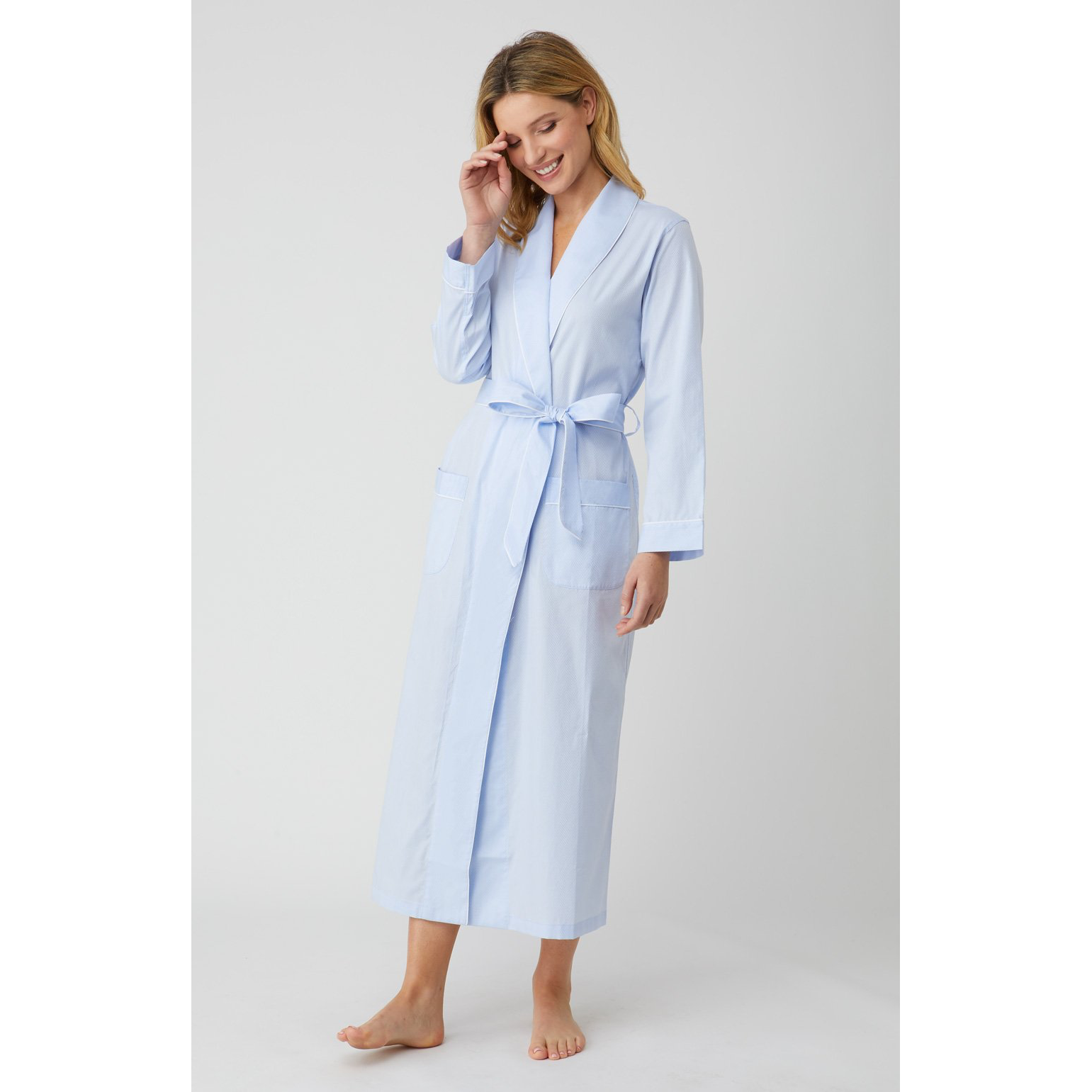 Brushed Cotton Flannel Dressing Gown