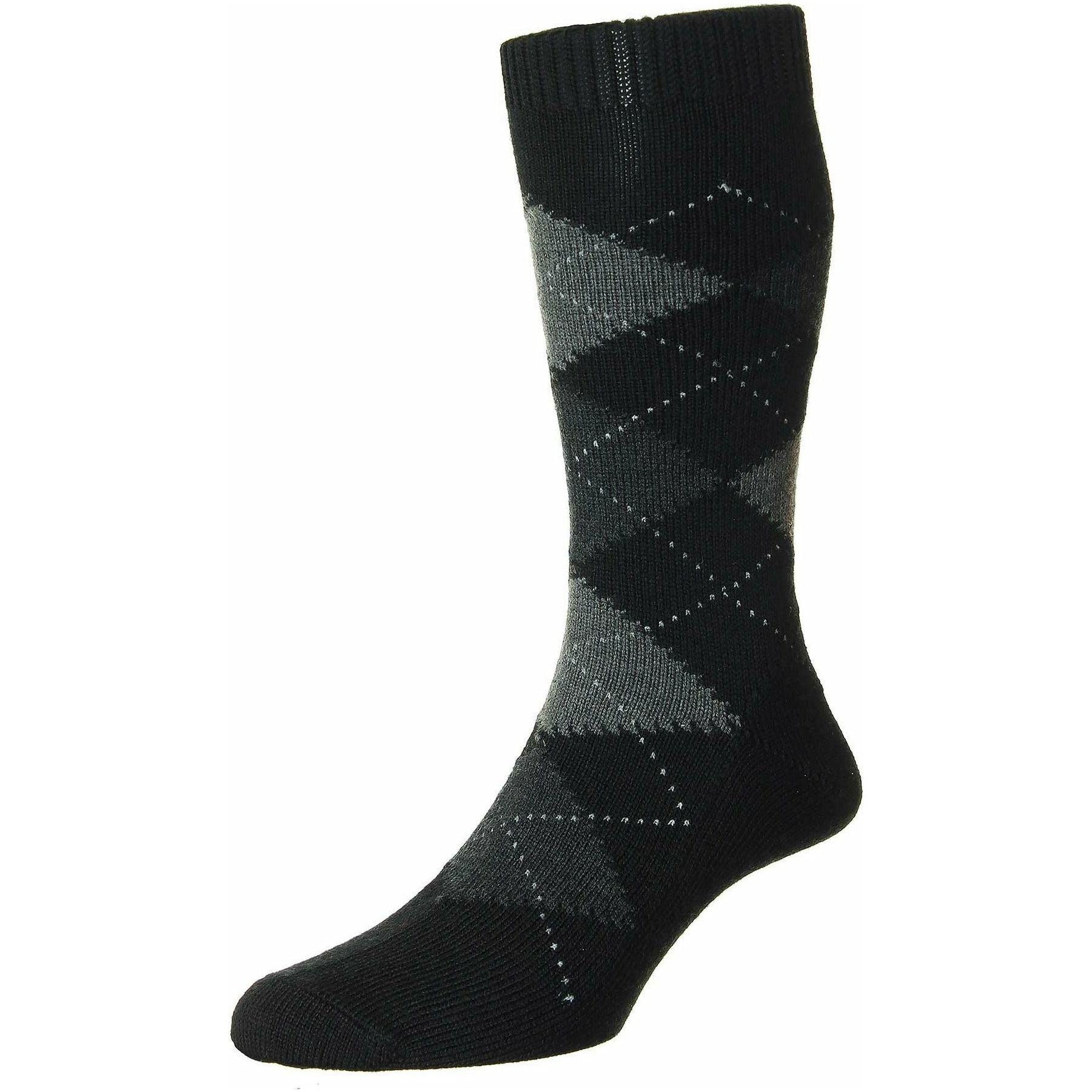 Racton Merino Wool Argyle Dress Socks