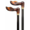 Black Stained Cane with Palm Grip Molded Handle