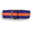 Purple with Orange Stripe Ribbon Belt