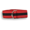 Red with Black Stripe Ribbon Belt