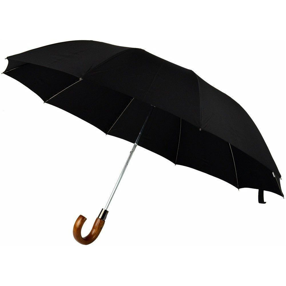 Tel5 Brown Softwood Crook Handle Telescopic Fox Umbrella