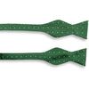 Green with White Dot Silk Bow Tie